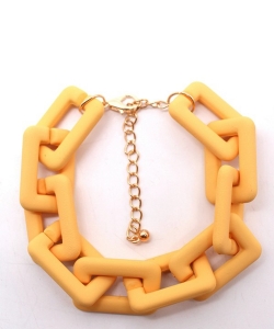 Matt Color Chain Bracelet BL700002 YELLOW